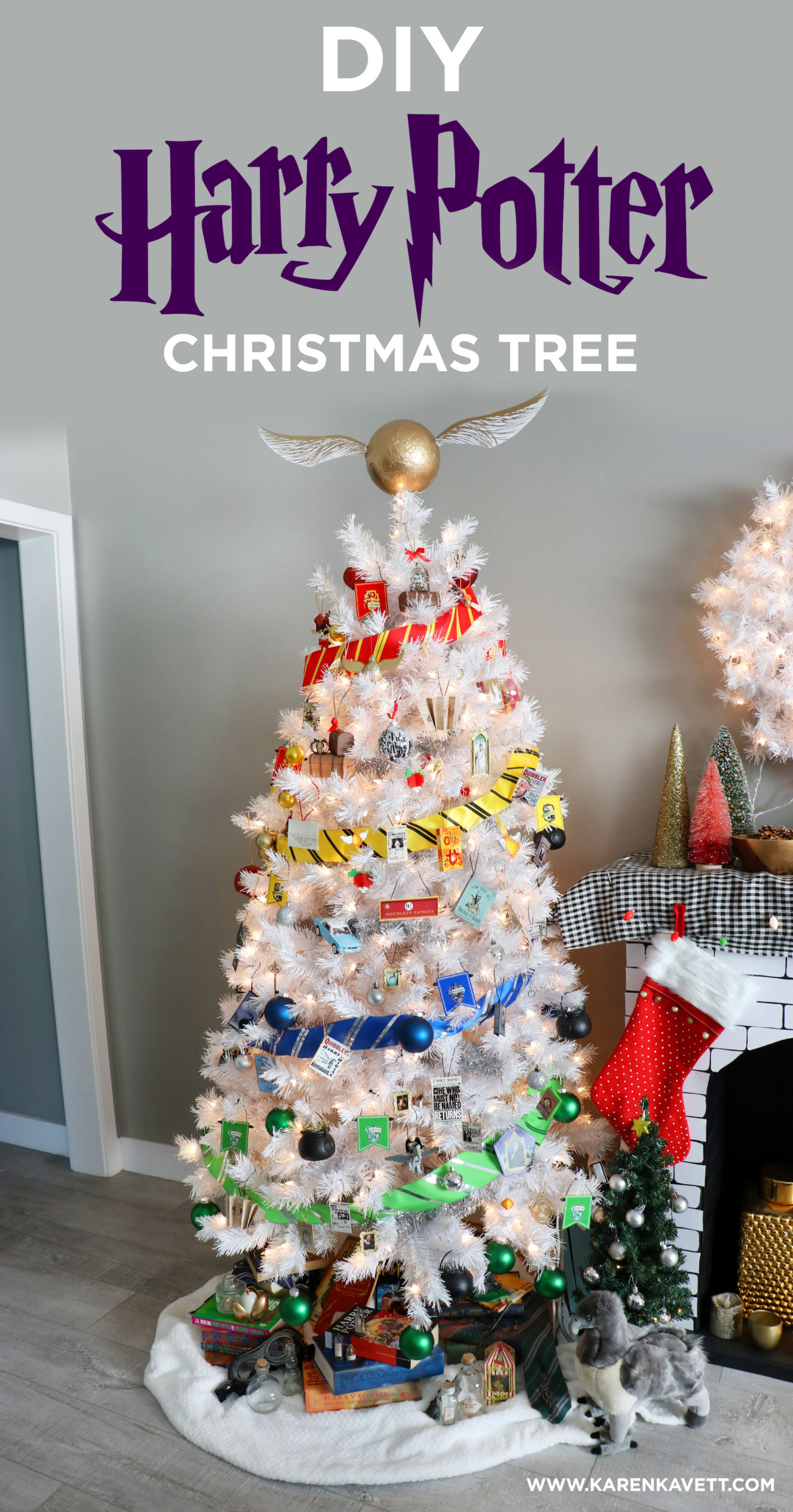 diy harry potter christmas tree - karen kavett